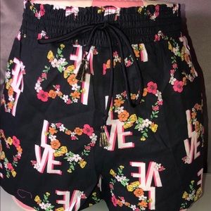 VS NWT Love Graphic drawstring sleep shorts XL